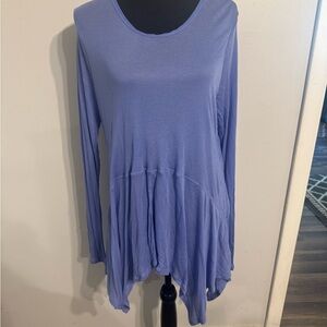 Long sleeve periwinkle top